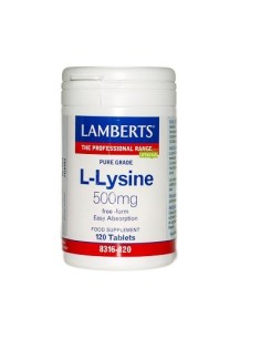L-Lisina HCl 500mg LAMBERTS 120comp