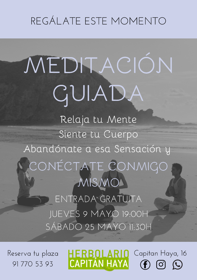MEDITACIÓN GUIADA | 09/05/19 | 19:00 Y 25/05/19  | 11:30