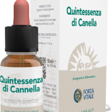 QE Cannella Forza Vitale es un complemento alimenticio de aceite esencial de Canela que actúa sobre la función digestiva.